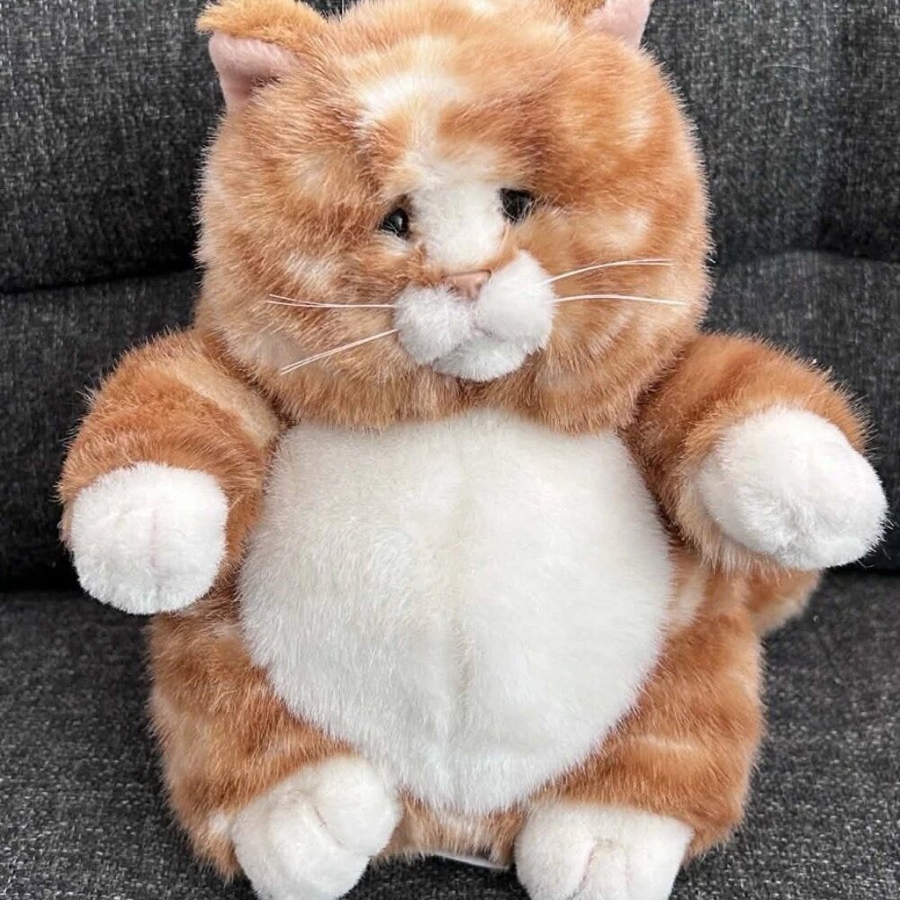 Prudence 8" Adorable Tabby Orange Cat Plush Toy Stuffed Animal